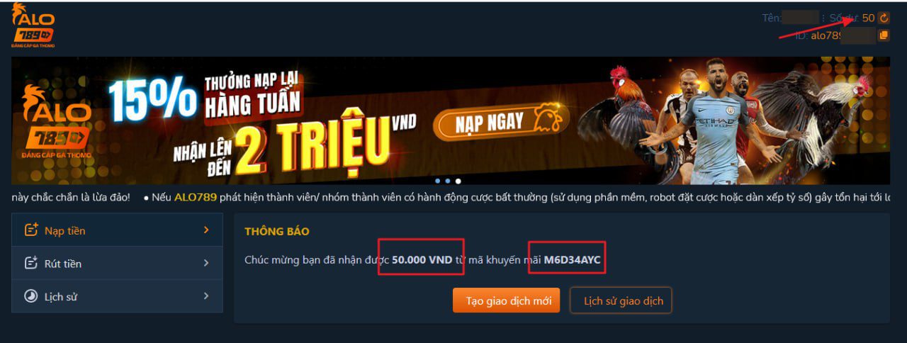 Cách nhận tiền alo789 miễn phí 5 alo789 nap rut 5