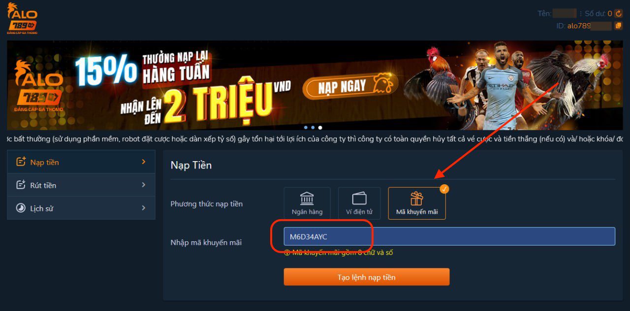 Cách nhận tiền alo789 miễn phí 4 alo789 nap 4